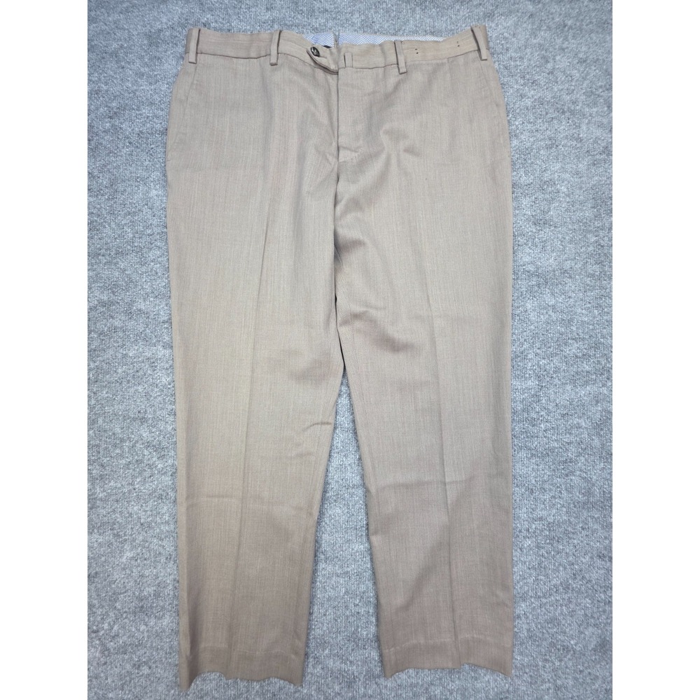 PT01 Wool Chino Pants Men's 54 (FITS 36 x 29) Beige SLIM FIT Super 110's Stretch